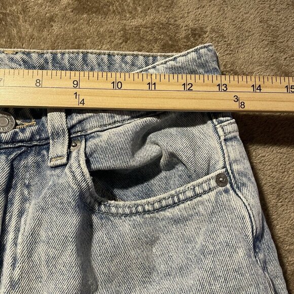& Denim By H&M Jeans Women Sz 4 Loose Mom Ultra High Waist Ankle Length Distress - Picture 11 of 11